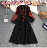 Fongt Gentle Wind V Collar Horn Sleeves With Waist Swing Lotus Leaf-Side Dress Female Pendant 0515