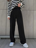 Fongt Pants 2025 Spring And Summer New Women's Leisure Temperament Commute Loose Straight Trousers Suit Pants