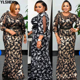 2XL-6XL Plus Size African Long Dresses For Women Elastic Party Maxi Dress Africa Clothing African Design Clothes Bazin Robe