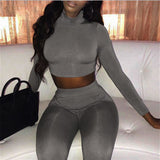 Fongt # 2025 Autumn And Winter New Women's Casual Two-Sleeves Of Sleeves Of Long Sleeve Sports Set