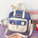 Small Cute Rabbit Backpack Female Student College Schoolbag Girls Badge Book Backpack Kawaii Ladies Fashion Shoulder