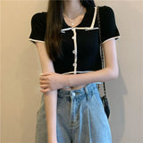 Fongt Niche Polo-Collared Ice Silk Knitted Cardigan Women 2023 Summer New Thin Chic