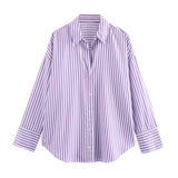 Fongt New Multi-Color Loose Casual Version Of The Provincial Silk Long-Sleeved Shirt 4387096
