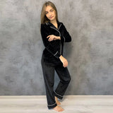 Thick Long Sleeve Black Velvet