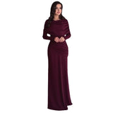 Fongt Autumn New Women's Round Collar Design Feeling Wrinkled Waist Dress