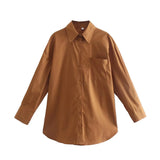 Fongt And Summer 2025 New Ins14 Color Pocket Dress Women's Basic Long-Sleeved Shirt