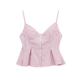Fongt Slings Sexy Dew Single-Dripple Broad-Folded Skirt-Up Short-Form Women's Vest 2178083