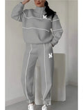 Fongt 2025 New Trousers Letter Long-Sleeved Casual Sports Set Two Sets
