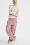 Fongt 2025 New Striped T-Shirt Women Simple Casual Loose Thin Sleeve Long-Sleeved Top