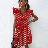 Casual Slim Thin Party O Neck Dot