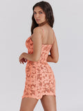 New High-End Women's Sexy Hollowed-Up Wedding Dress With Skirt