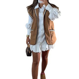Fongt 2023 New Retro Wool Loose Temperament Fashion Show Thin Vest Coat Female-Outfit