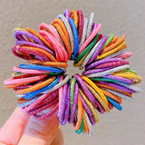 Girls Cute Colorful Basic Spiral Elastic Hair Bands Small Pigtail Hair Tie Scrunchie Rubber Band Kid Hair