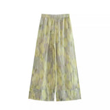 Fongt New Printing Shirt 478630300 Loose Trousers Set