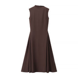 Fongt New Niche Half-Necked Sleeveless Dress