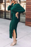 Wrap Side Slit Sweater