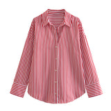Fongt New Multi-Color Loose Casual Version Of The Provincial Silk Long-Sleeved Shirt 4387096