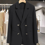 Fongt Collar Suit Jacket Female Spring Autumn New Korean Version Design Advanced Sense Korean Version Fashion Casual Suit Jacket-Outfit