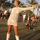 Fongt Knitted Empty Beach Burqas With Long-Sleeved Beach Skirts