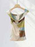 Fongt Beauty Does Not Penetrate Double Layer Mesh Gauze Dizzy Dye Kink Vest Female Summer Outside Wear Sleeveless T Shirt Inside Build Halter Jacket-Outfit