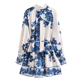 Fongt New Waist Tie Positioning Temperament Long-Sleeved Dress 1265601
