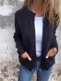 Fongt 2025 Explosion Fashion Casual Collar Zipper Jacket Loose Pocket Jacket Woman