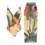 Fongt New Swimwear 2-Piece Set Vacation Bikini Beach Sexy Bikini One-Piece Conservative Swimsuit