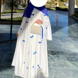Fongt Eastern Arab Women's 2025 New Dubai Abaya Loose Flare-Sleeve Bow Dress