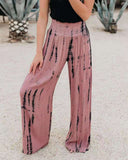 Fongt New Wish Hot Fashion Tight High-Waist Pocket Wide Leg Trousers Casual Pants