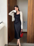 Fongt Xixi 2025 Summer Dress New High-Rise Thin Temperament Sling Dress High-End Long Dress Women 88257