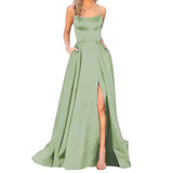 Fongt Solid-Color Bridesmaids Wear Long Dresses With Thin Shoulders And Girlfriend Fashion Bridesmaids Evening