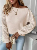 Fongt Women's Autumn/Winter New Solid Color Sleeve Long Sleeves Shoulder Jacket T-Shirt