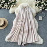 Fongt Trousers 2025 Summer Fairy Gentle Wind With High-Waisted Loose-Fitting Broad Leg Skirts And Crotch-Covered Chiffon