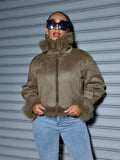 2024 For Suede Short Jacket Female Autumn Winter Jacket Motorcycle Clothing Female New-Outfit