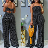 Designed For Fashionable Women's Wear, Spotted Printing, Breast-Bound Suspenders, Jumpsuits.-Outfit