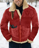 Fongt New Fur One Men's Coat Thick Lamb Hair Medium Long Imitation Leather Jacket Seven Color Eight Yards