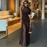 Fongt Solid-Colored Slanted Shoulder Belted Hip Dress With Folded Side Bandage In Summer 2025