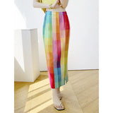 Fongt Spring And Summer New Three House Folded Skirt Loose Size One-Step Skirt Showing Thin And Yangy Female