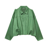 Fongt New Velvet Texture Effect Bomber Jacket Jacket