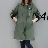 Coat Womens 2023 Spring Autumn Hoodies Tops Slim Students Baseball Clothes Medium length Windbreaker Coats Lady