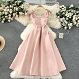 Fongt Luxury Banquet High-End Court Style Dress Temperament V Receive Waist Thin High-End Exquisite Dress