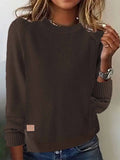 Fongt Sheintemu Autumn And Winter Round Collar Long-Sleeved Women's Sweater New