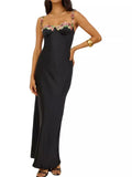 Sling Lace Satin French Minority Dress Ins Pure Stylish Hot Girls Wrap Buttocks-Outfit