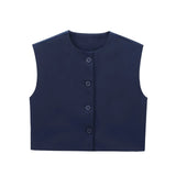 New Series Breasted Round-Neck Vest 2532178-Outfit