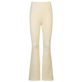 Wide Leg Pants Corduroy High Waist