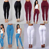 Women Pencil Stretch Casual Look Denim Skinny Jeans Pants High Waist