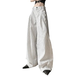 Fongt Style Lazy Loose Broad-Legged Sleeker Sleeker Sleeker Sleeker Temperament Commuting Low-Waist Fashion Thin Trousers