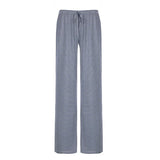 Fongt Cloth Forget Lazy Wind Stripes Loose Thin Tie With Low-Rise Slacks Hot Girl Knitted Broad Leg Trousers