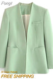 Hidden Button Blazer Pants Set Suits Women High Street Ladies Office Pants Matching Set Spring Autumn Blazer Coat