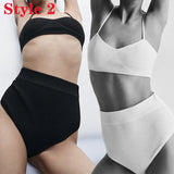 Bra Set Women Underwear Sexy High Waist Bodyshaper Briefs Thong Panties Female Bralette Lingerie Basic Top Active